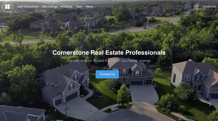 Cornerstone Real Estate - Web Development portfolio example